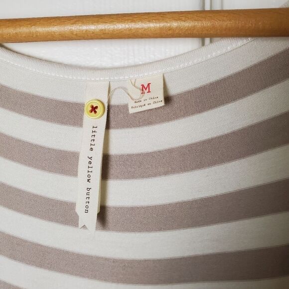 Anthropologie Perilla Striped Flower Detail Dress Size Medium - Picture 8 of 9